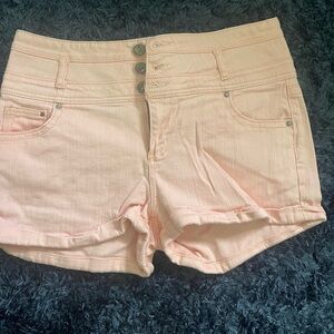 Peach Jean high waisted shorts